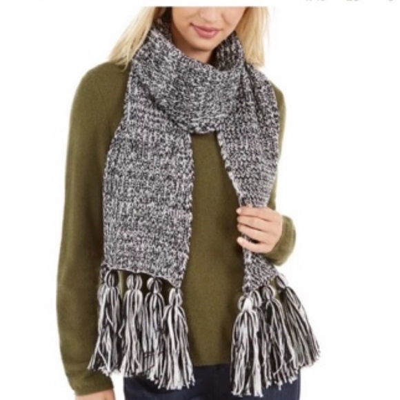 BOHO CHUNKY KNIT LONG WOVEN SCARF TASSELS SAGE MINT GREEN COZY WARM OS - Picture 5 of 14